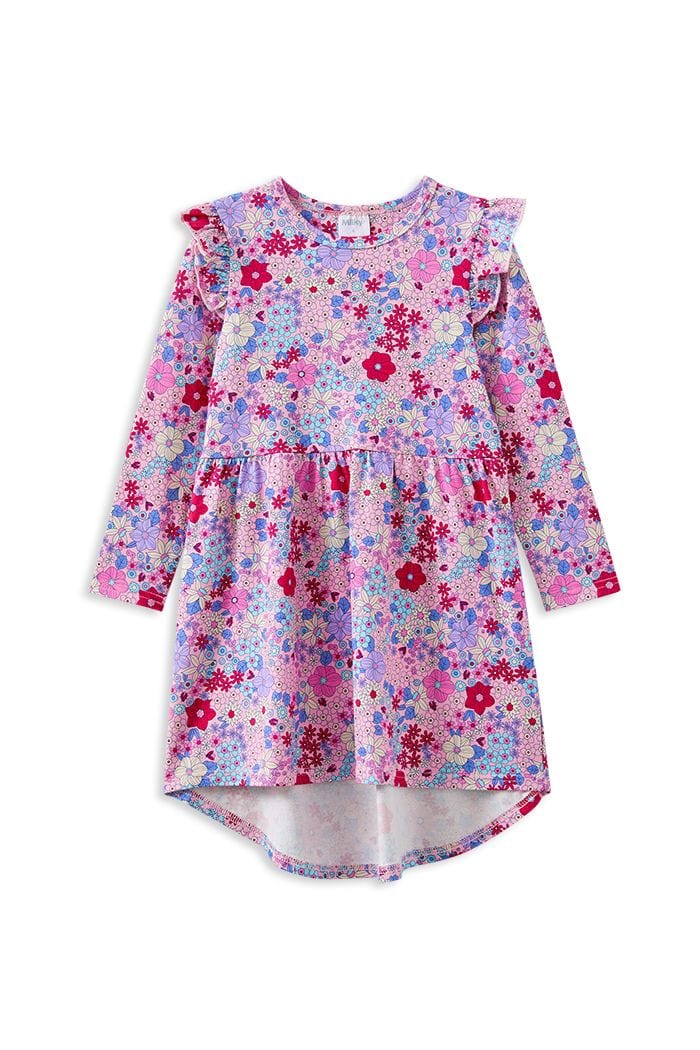 Milky Girls Dress Lilac Bloom Hi Lo Dress