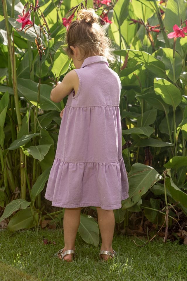 Milky Girls Dress Lilac Twill Dress