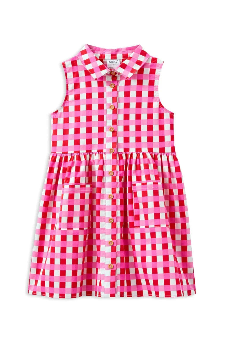 Milky Girls Dress Lollipop Check Dress