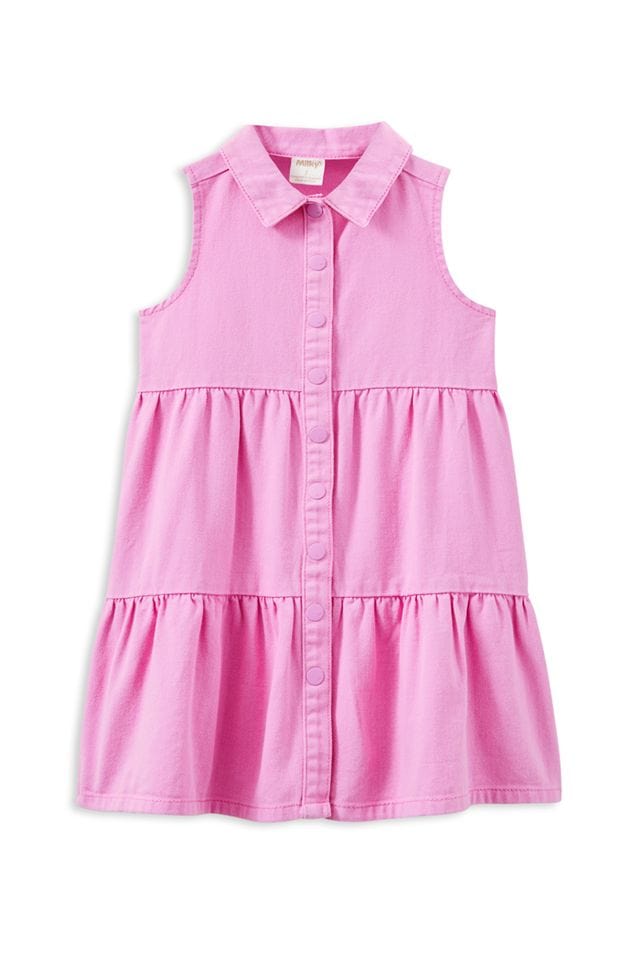 Milky Girls Dress Pink Twill Dress