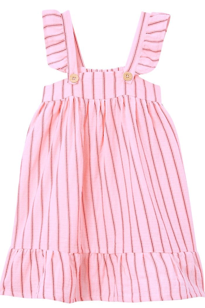 Milky Girls Dress Ruby Stripe Cotton Dress