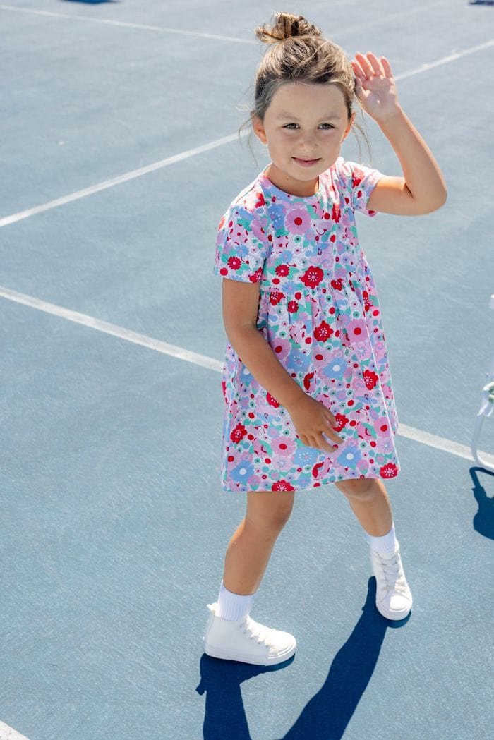 Milky Girls Dress Summer Blooms Dress