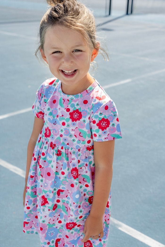 Milky Girls Dress Summer Blooms Dress