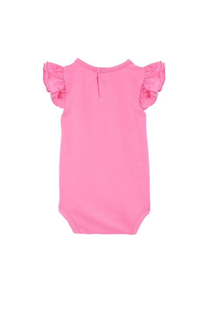 Milky Girls Onesie Pink Sachet Broderie Bubbysuit