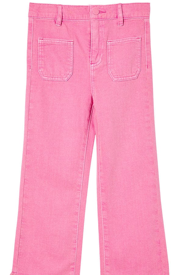 Milky Girls Pants 2Y Pink Denim Crop Jeans