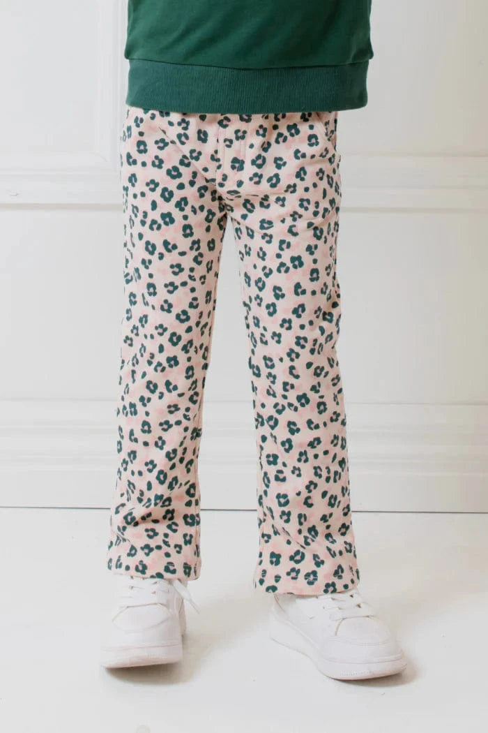 Milky Girls Pants Leopard Fleece Track Pant