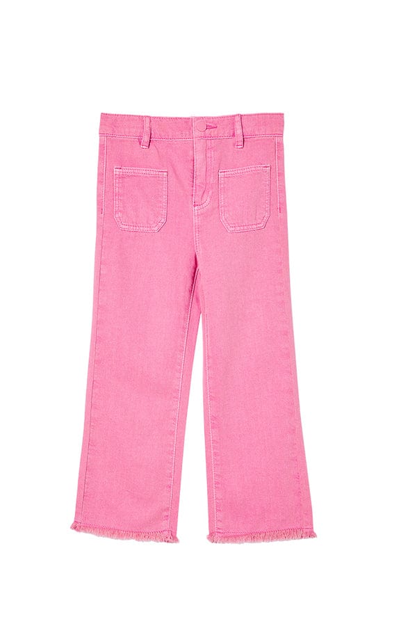Milky Girls Pants Pink Denim Crop Jeans