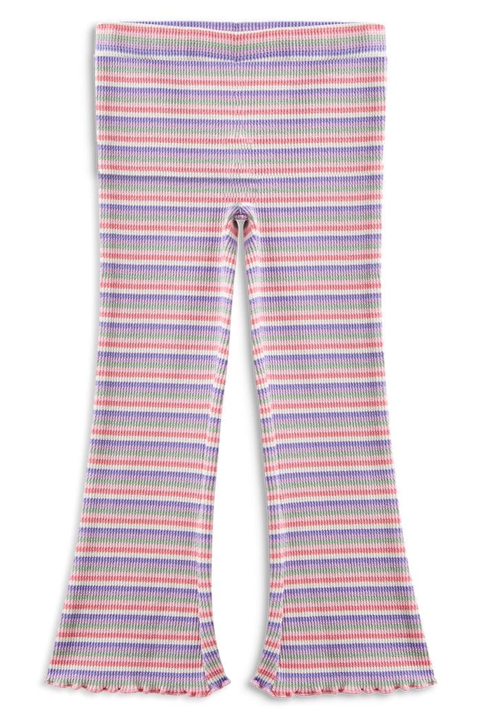 Milky Girls Pants Stripe Waffle Flared Legging