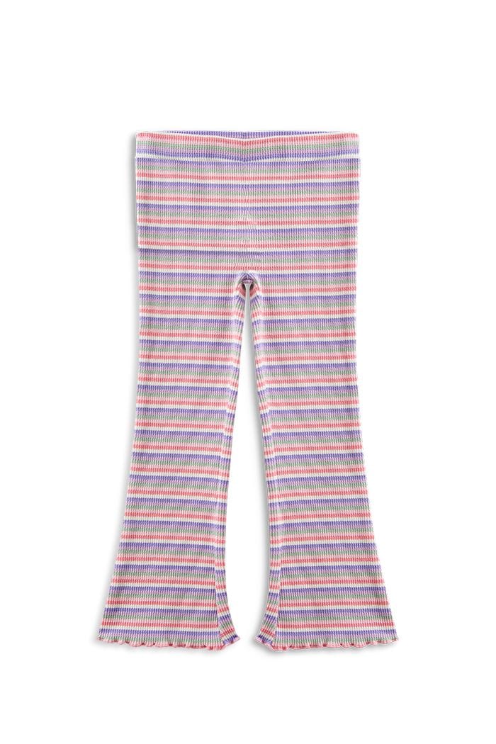 Milky Girls Pants Stripe Waffle Flared Legging