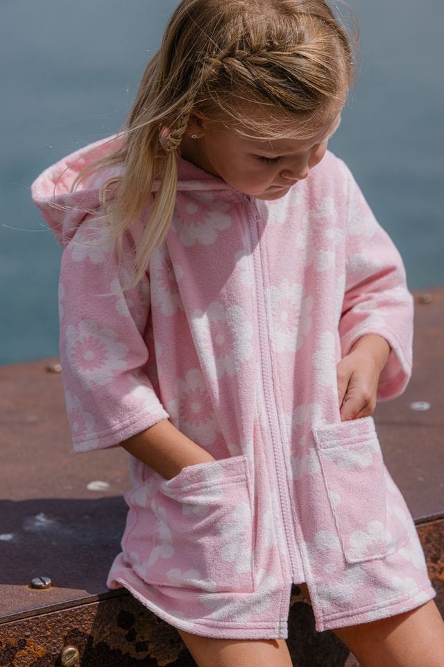 Milky Girls Swimwear 1-2Y Floral Terry Towelling Cover Up