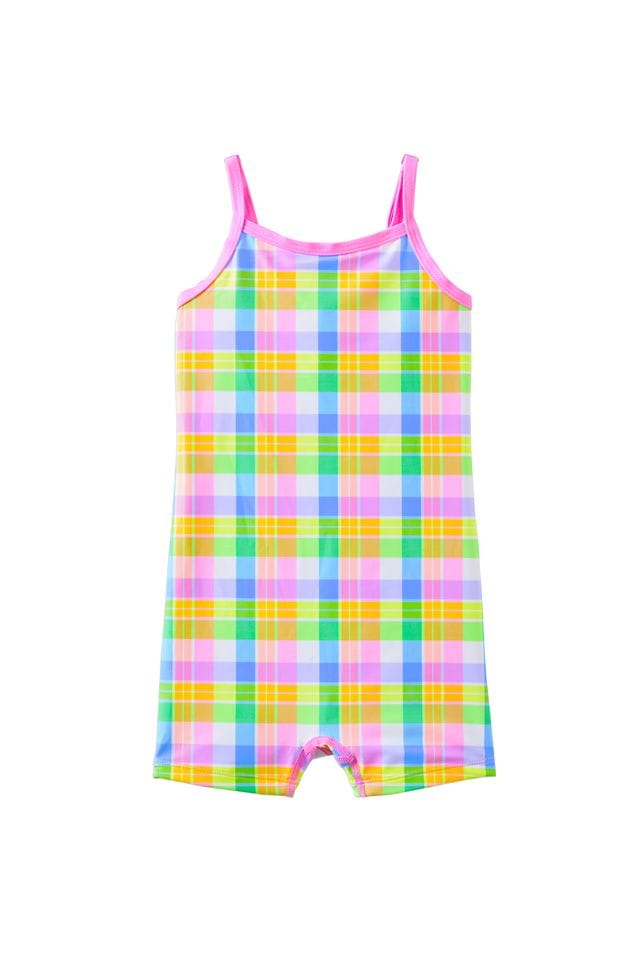 Milky Girls Swimwear 2Y Carnival Check Boyleg One-Piece