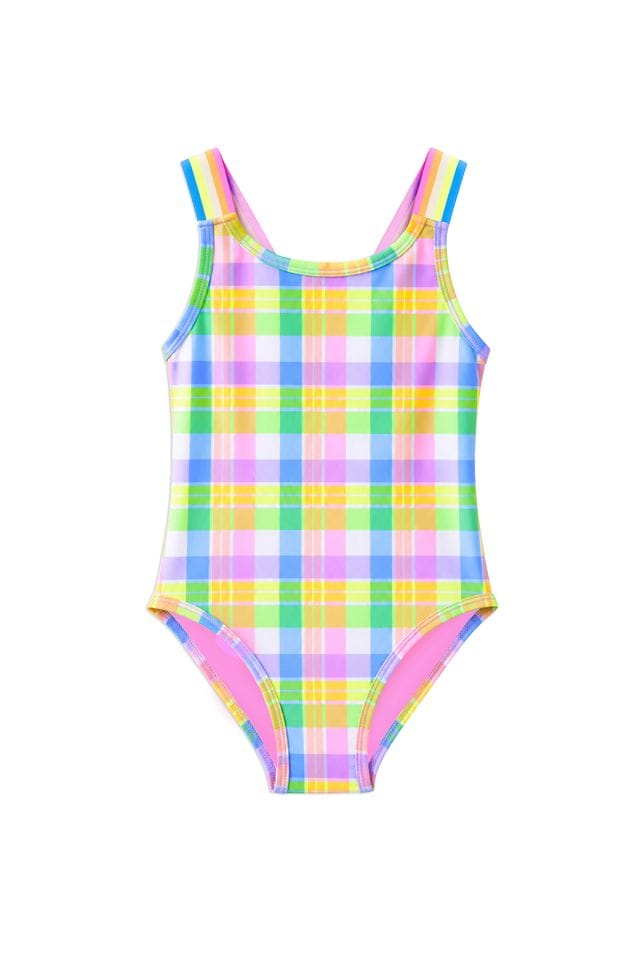 Milky Girls Swimwear 2Y Carnival Check Swimsuit