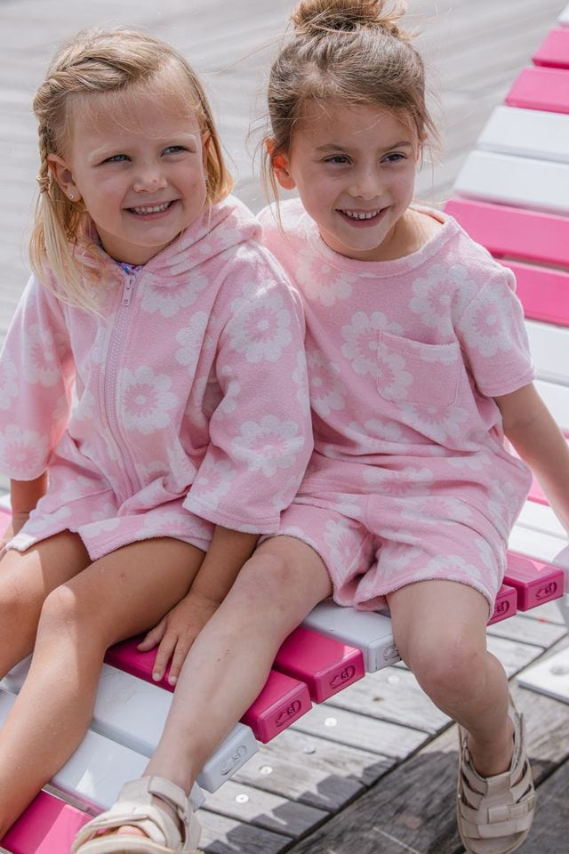 Milky Girls Swimwear Floral Terry Towelling Cover Up