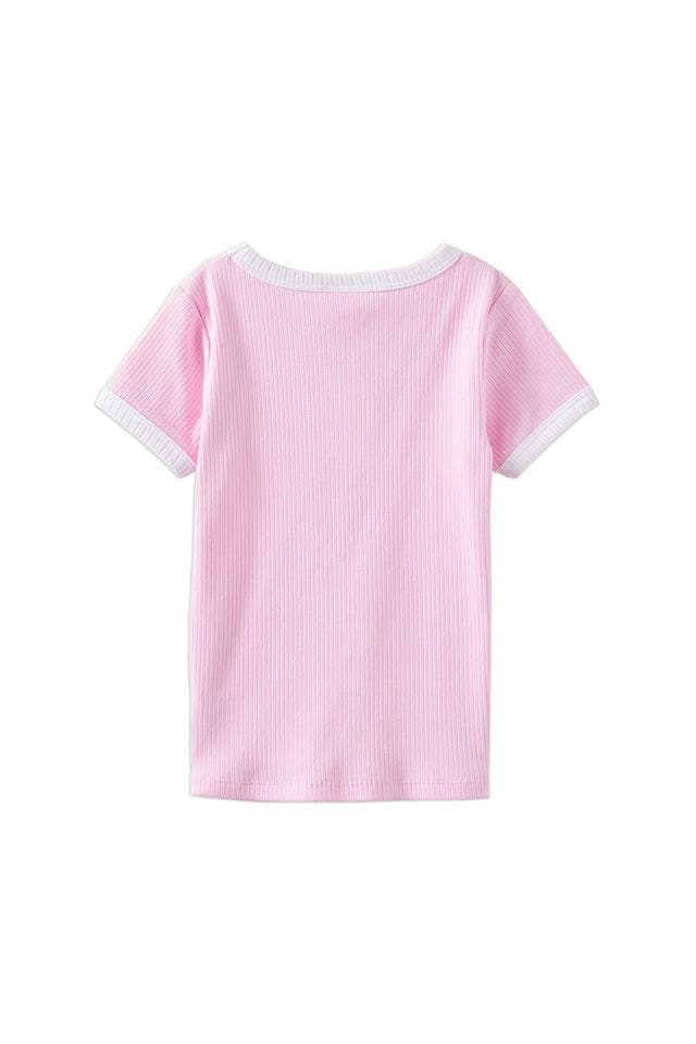 Milky Girls Tee Bonbon Rib Tee