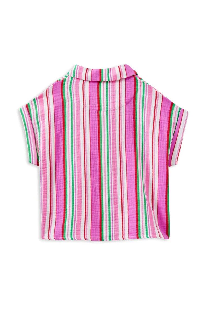 Milky Girls Tee Crinkle Stripe Shirt
