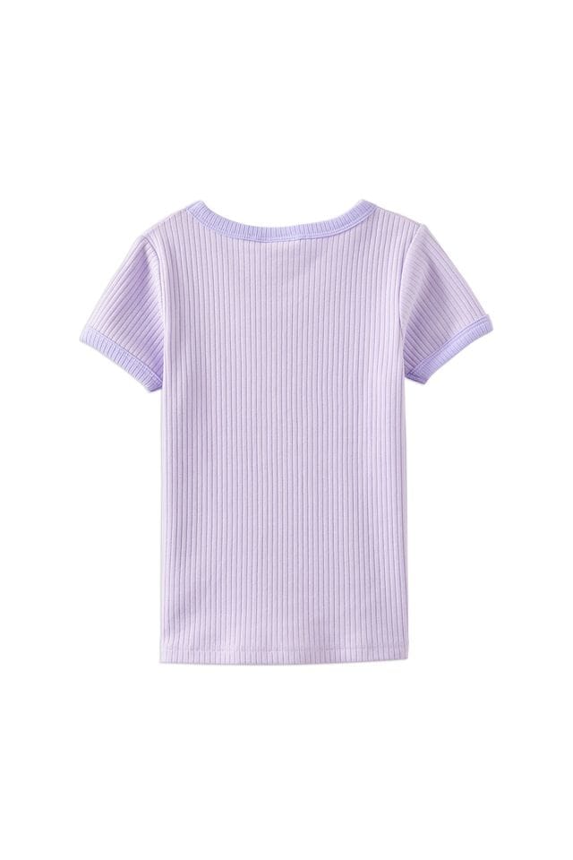 Milky Girls Tee Lilac Mist Rib Tee