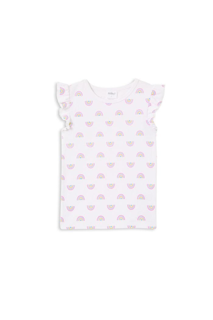 Milky Girls Tee Rainbows Rib Tee