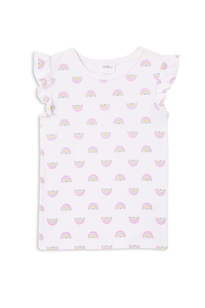 Milky Girls Tee Rainbows Rib Tee