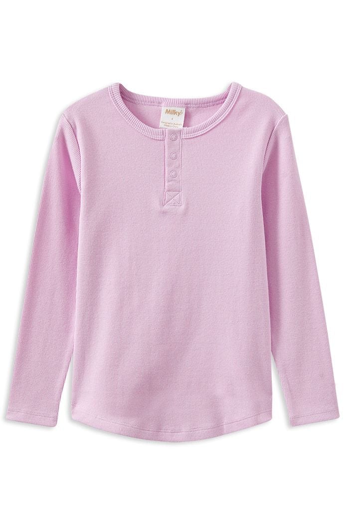 Milky Girls Top Blush Henley