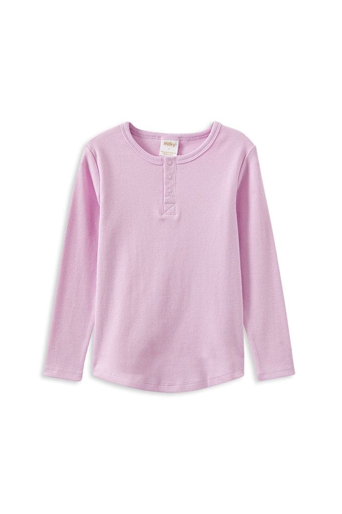 Milky Girls Top Blush Henley