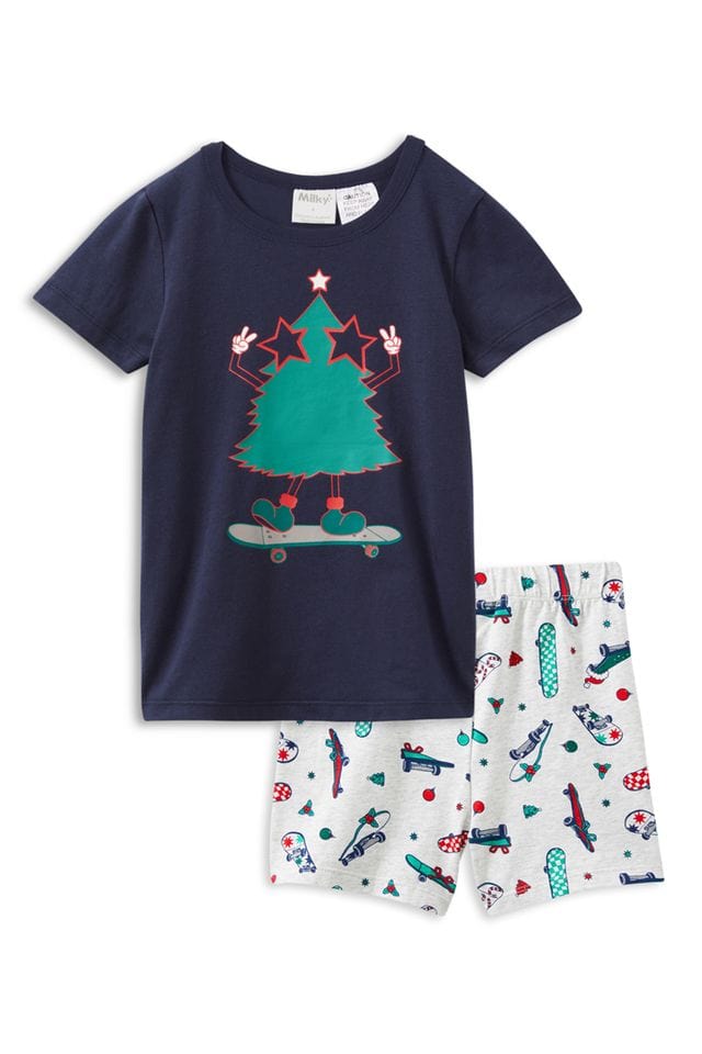 Milky Unisex Sleepware 2Y Christmas Tree PJs