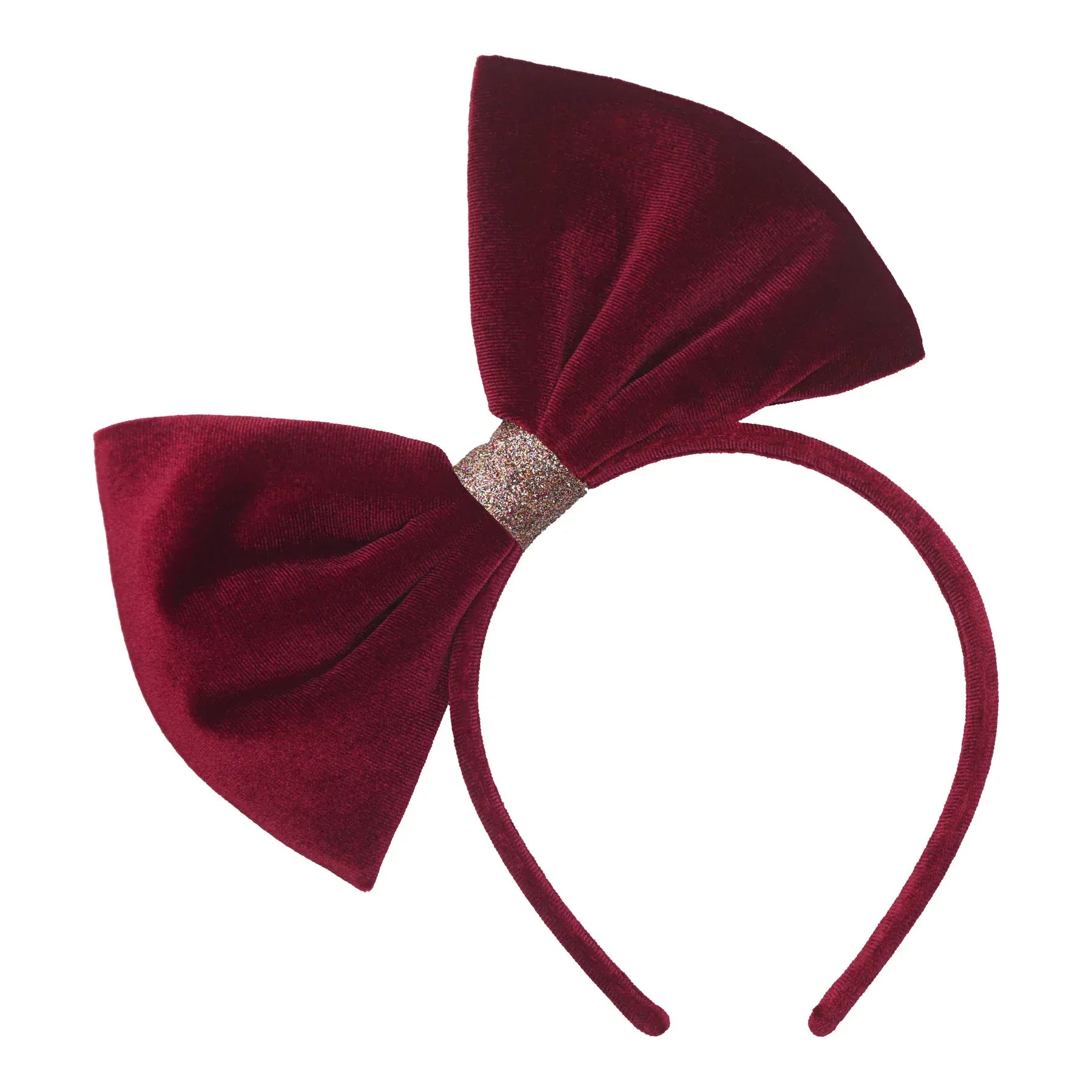 Mimi & Lula Accessory Hair Christmas Giant Velvet Bow Alice Headband