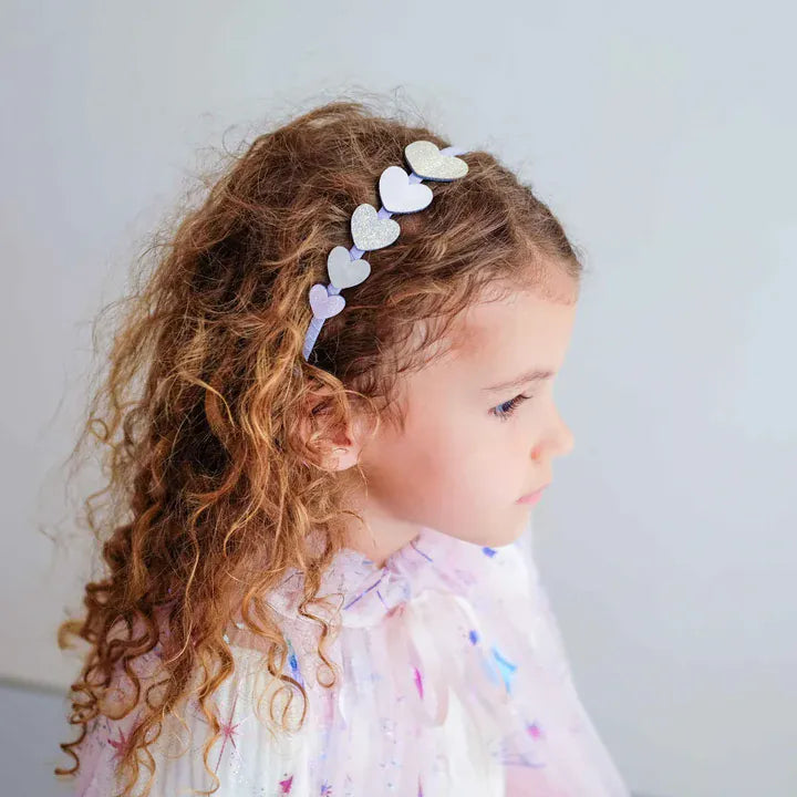 Mimi & Lula Accessory Hair Falling Heart Headband - Purple