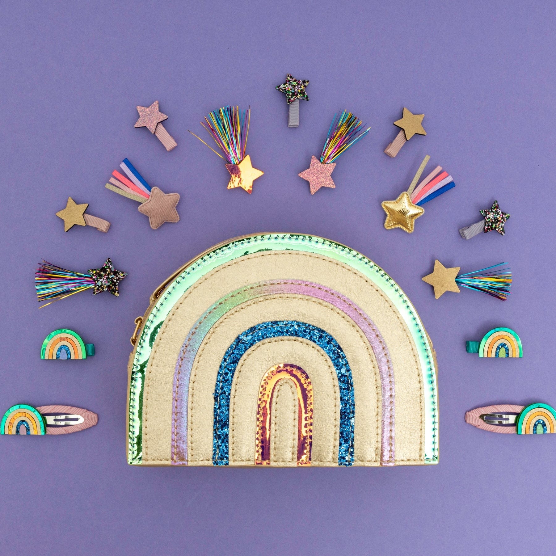 Mimi & Lula Accessory Hair Party Over The Rainbow Clips