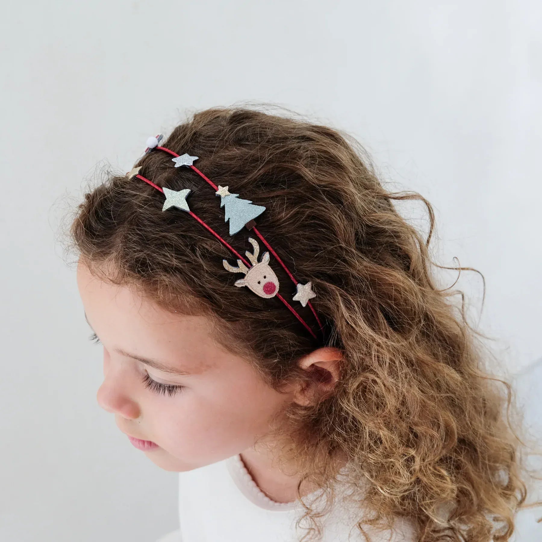 Mimi & Lula Accessory Hair Santa & Rudolph Double Alice Headband