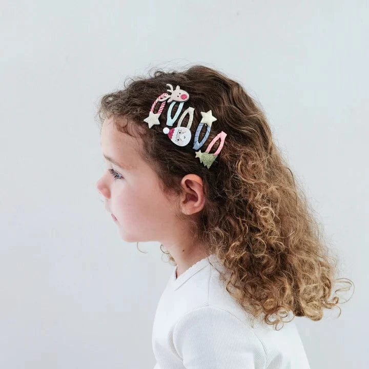 Mimi & Lula Accessory Hair Santa & Rudolph Mini Clic Clacs