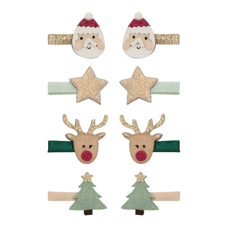 Mimi & Lula Accessory Hair Santa & Rudolph Mini Clips