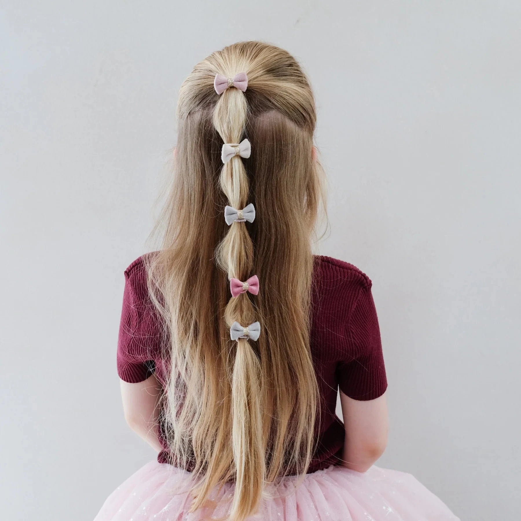 Mimi & Lula Accessory Hair Tinkerbell Velvet Bow Mini Ponies