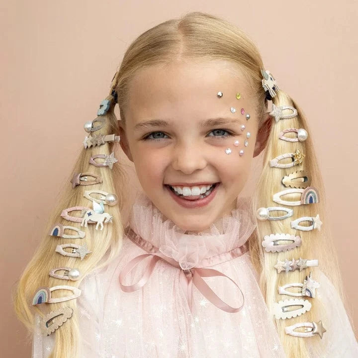 Mimi & Lula Accessory Hair Winged Unicorn & Rainbow Clic Clacs