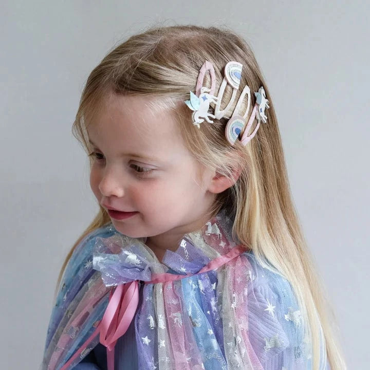 Mimi & Lula Accessory Hair Winged Unicorn & Rainbow Clic Clacs
