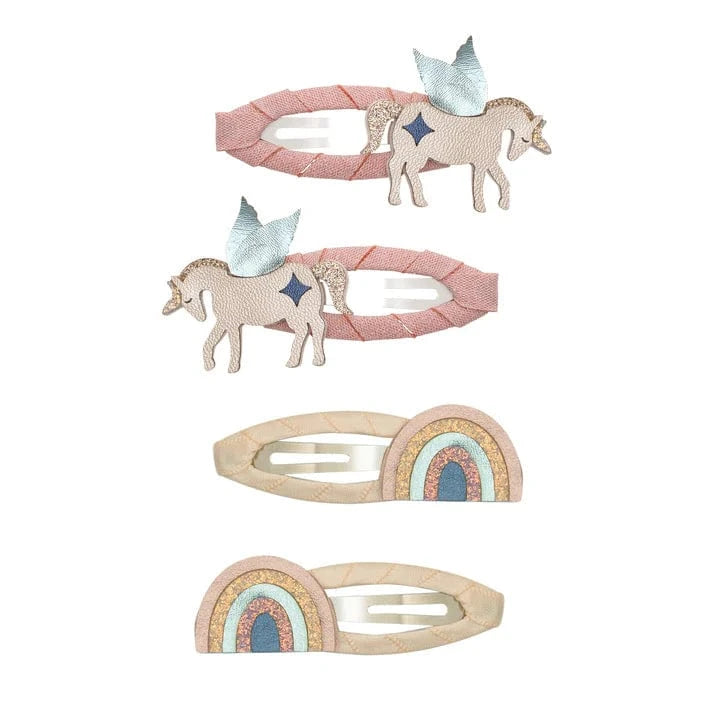 Mimi & Lula Accessory Hair Winged Unicorn & Rainbow Clic Clacs