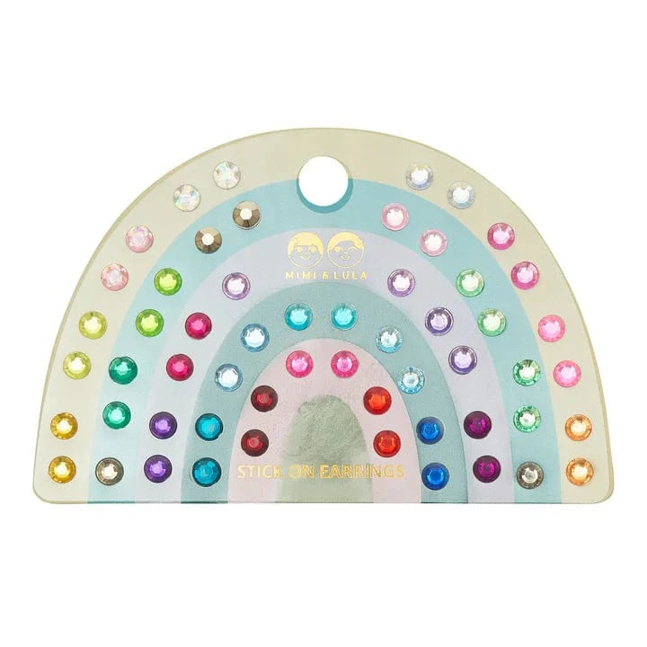 Mimi & Lula Girls Accessory Bright Gem Stick On Earrings
