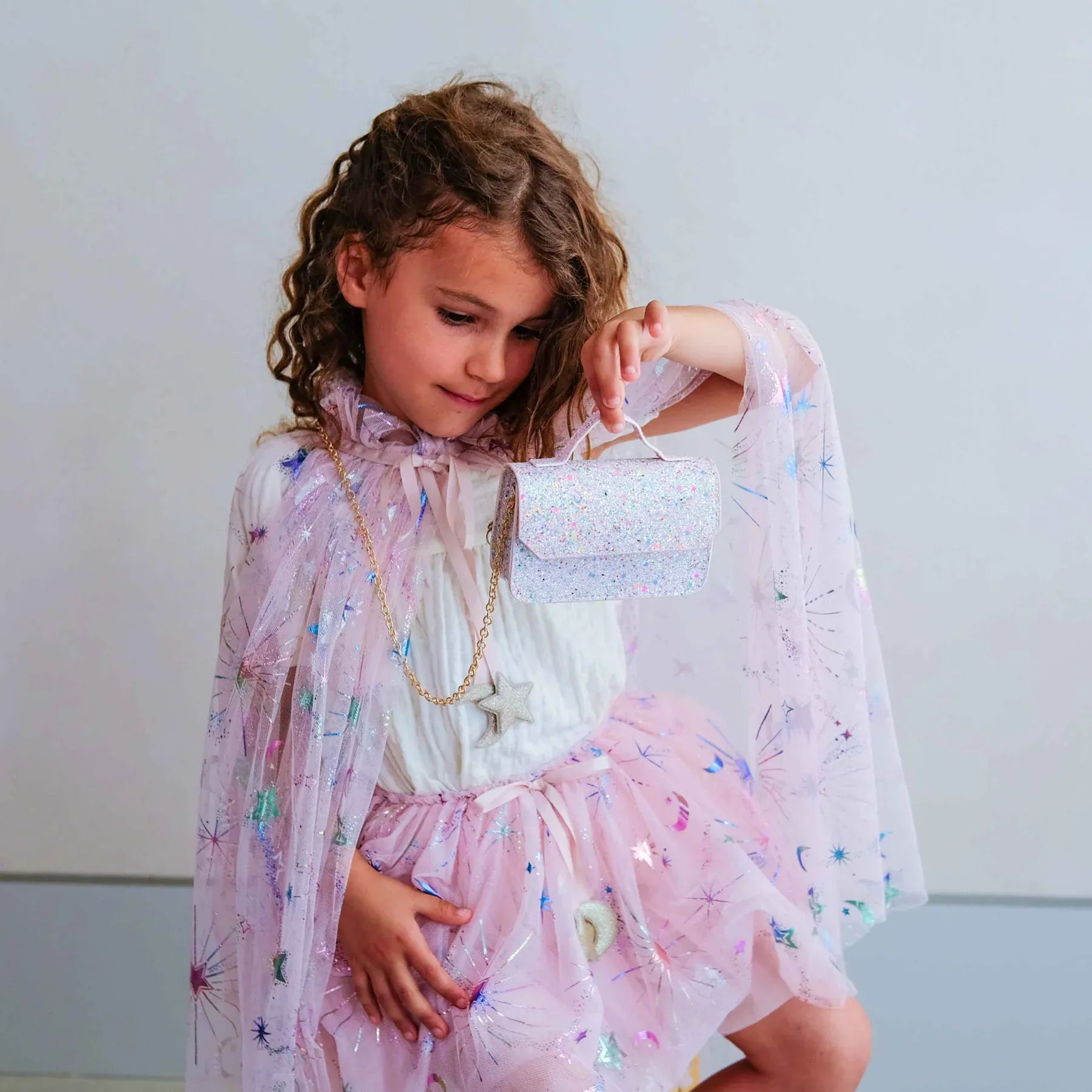 Mimi & Lula Girls Accessory Celestial Pink Cape