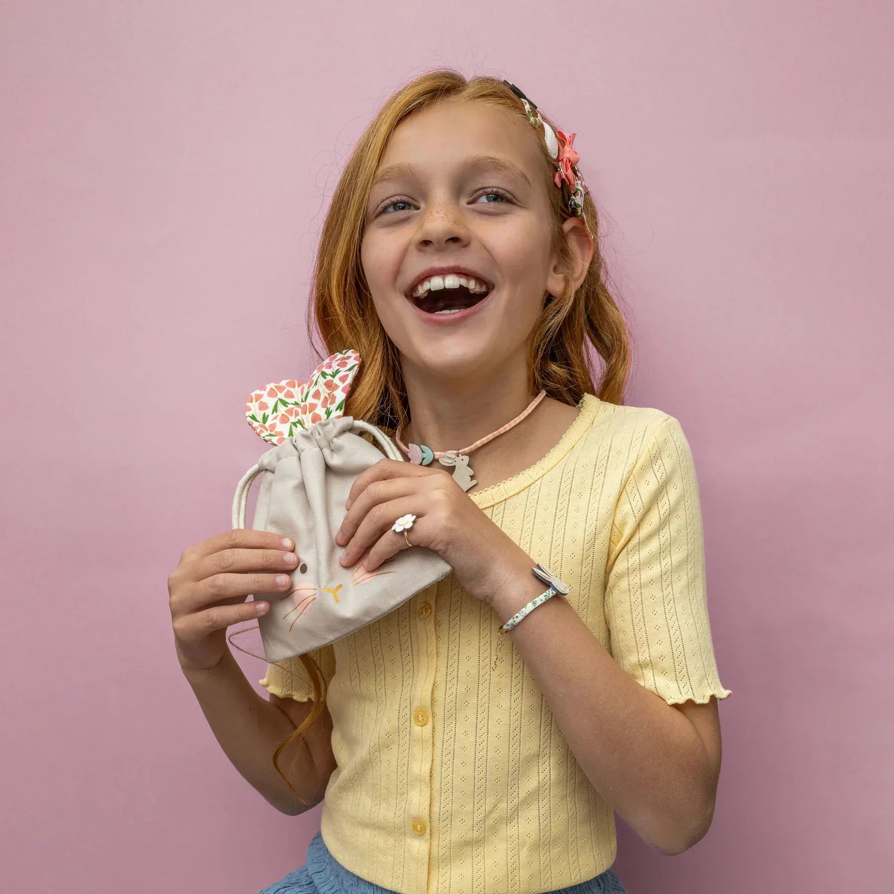 Mimi & Lula Girls Accessory Easter Pouch - Pink