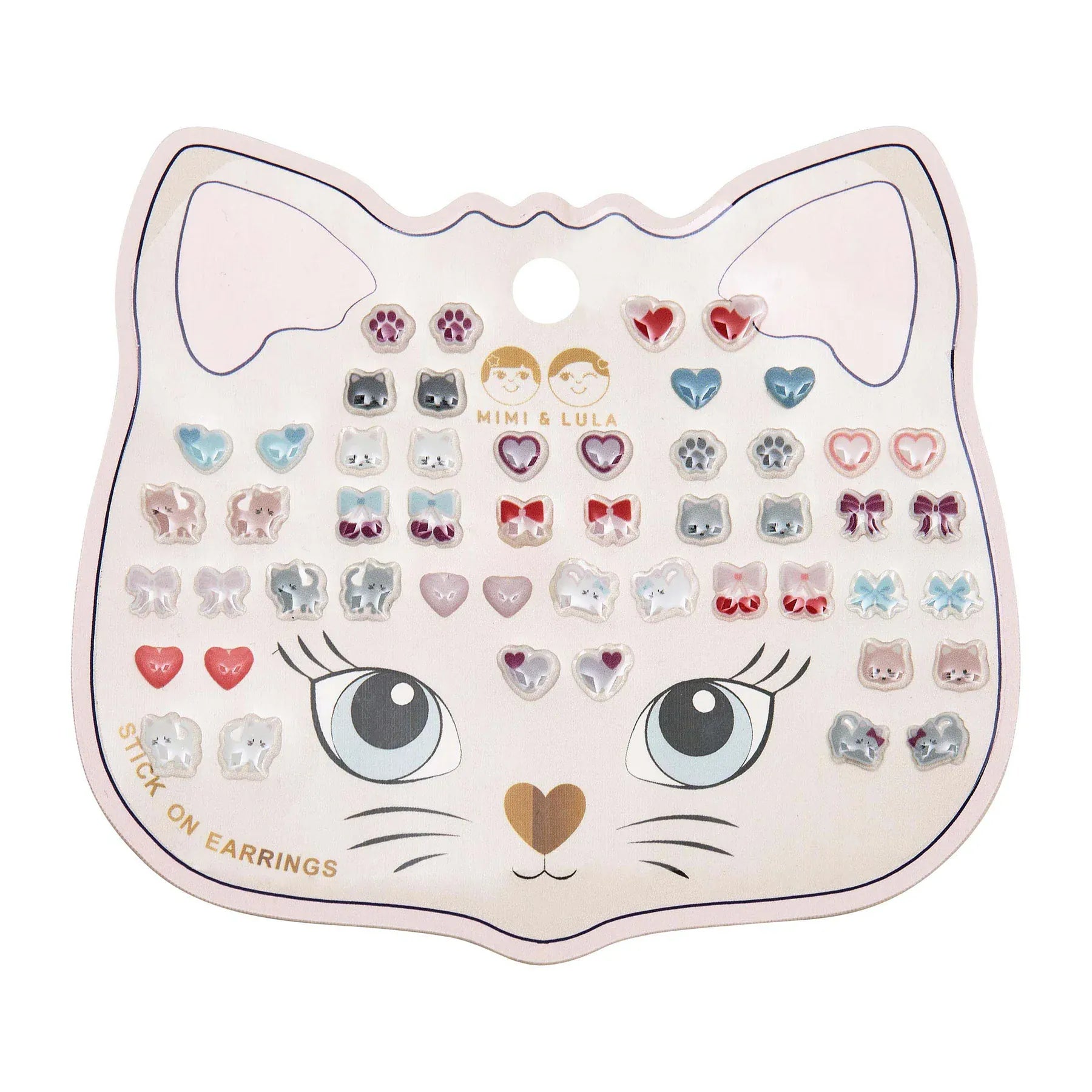 Mimi & Lula Girls Accessory Kittybow Stick On Earrings