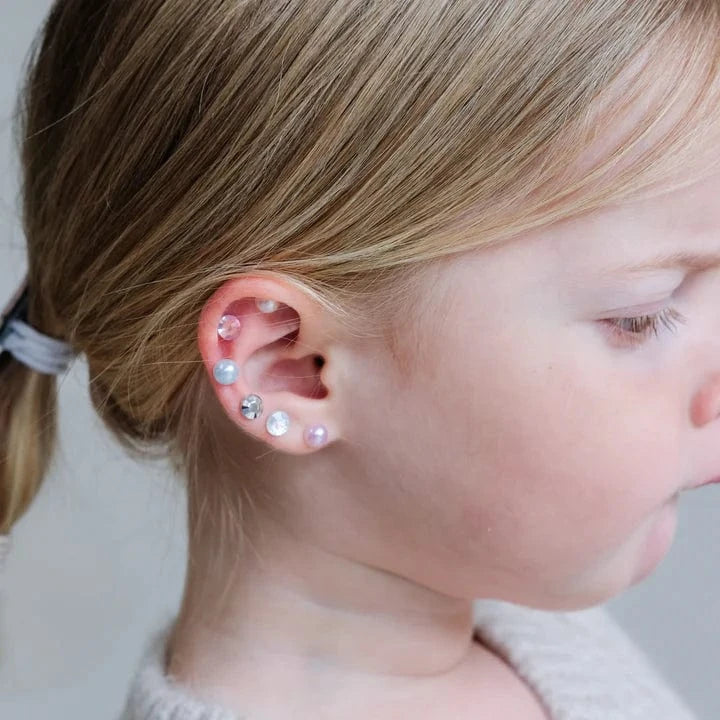 Mimi & Lula Girls Accessory Pink Gem & Pearl Stick On Earrings