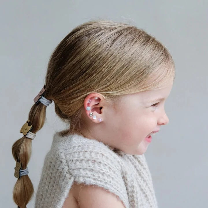 Mimi & Lula Girls Accessory Pink Gem & Pearl Stick On Earrings