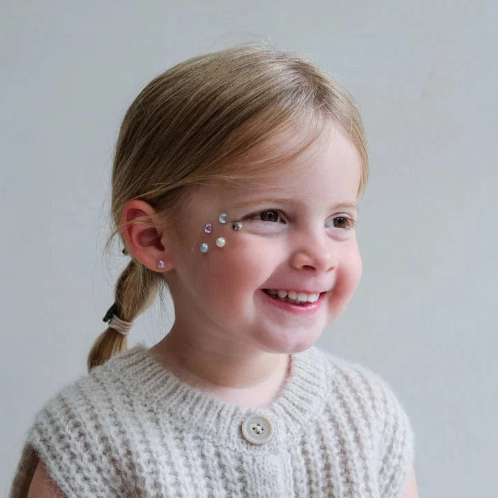 Mimi & Lula Girls Accessory Pink Gem & Pearl Stick On Earrings