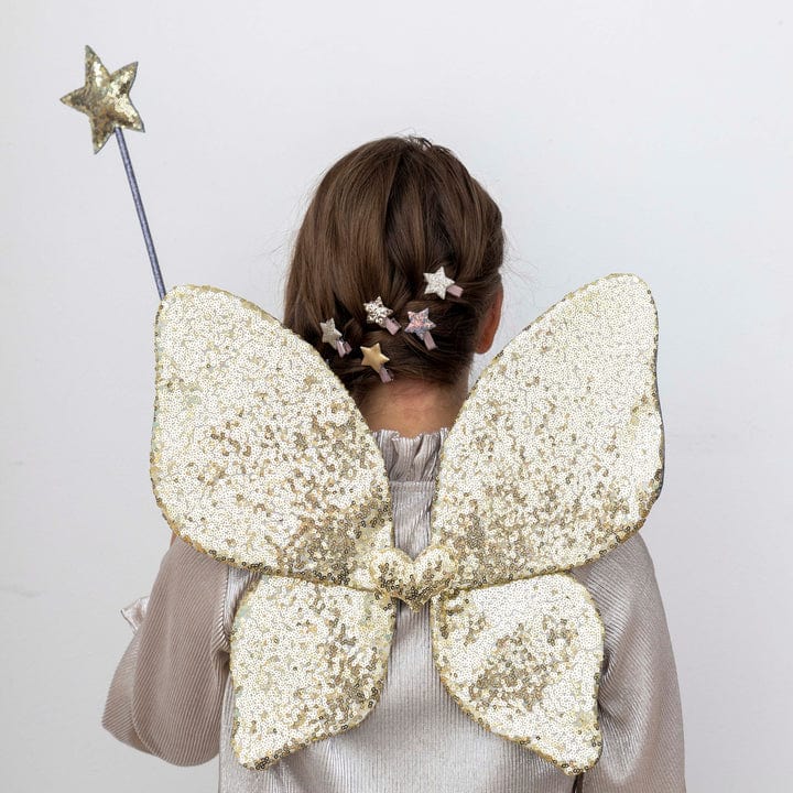 Mimi & Lula Girls Accessory Sparkle Sequin Wings - Gold