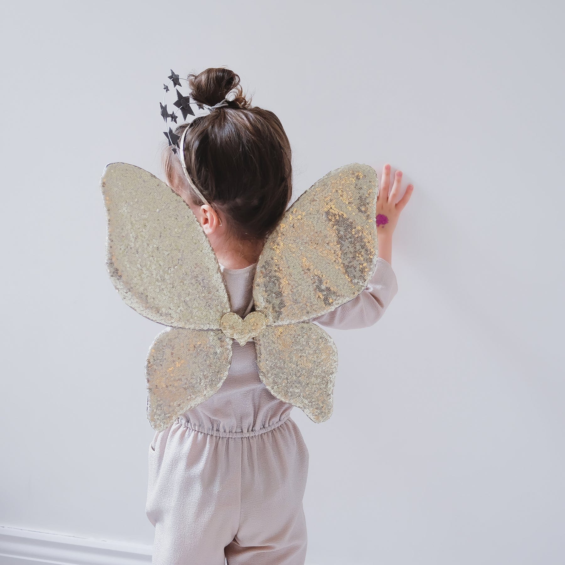 Mimi & Lula Girls Accessory Sparkle Sequin Wings - Gold