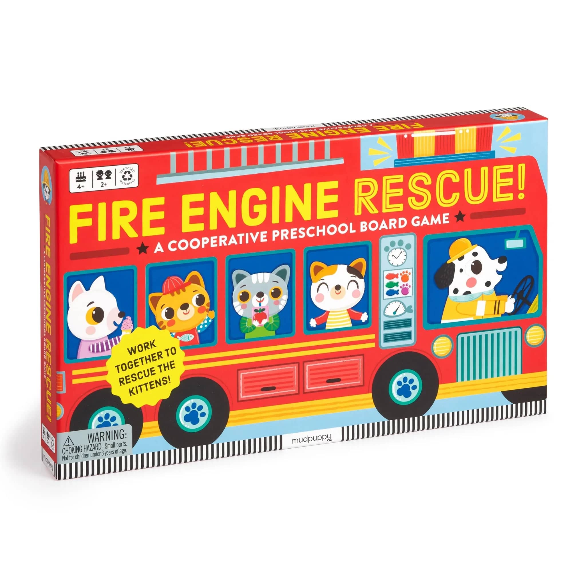 Mudpuppy Toys Fire Engine Rescue! Cooperative Board Game