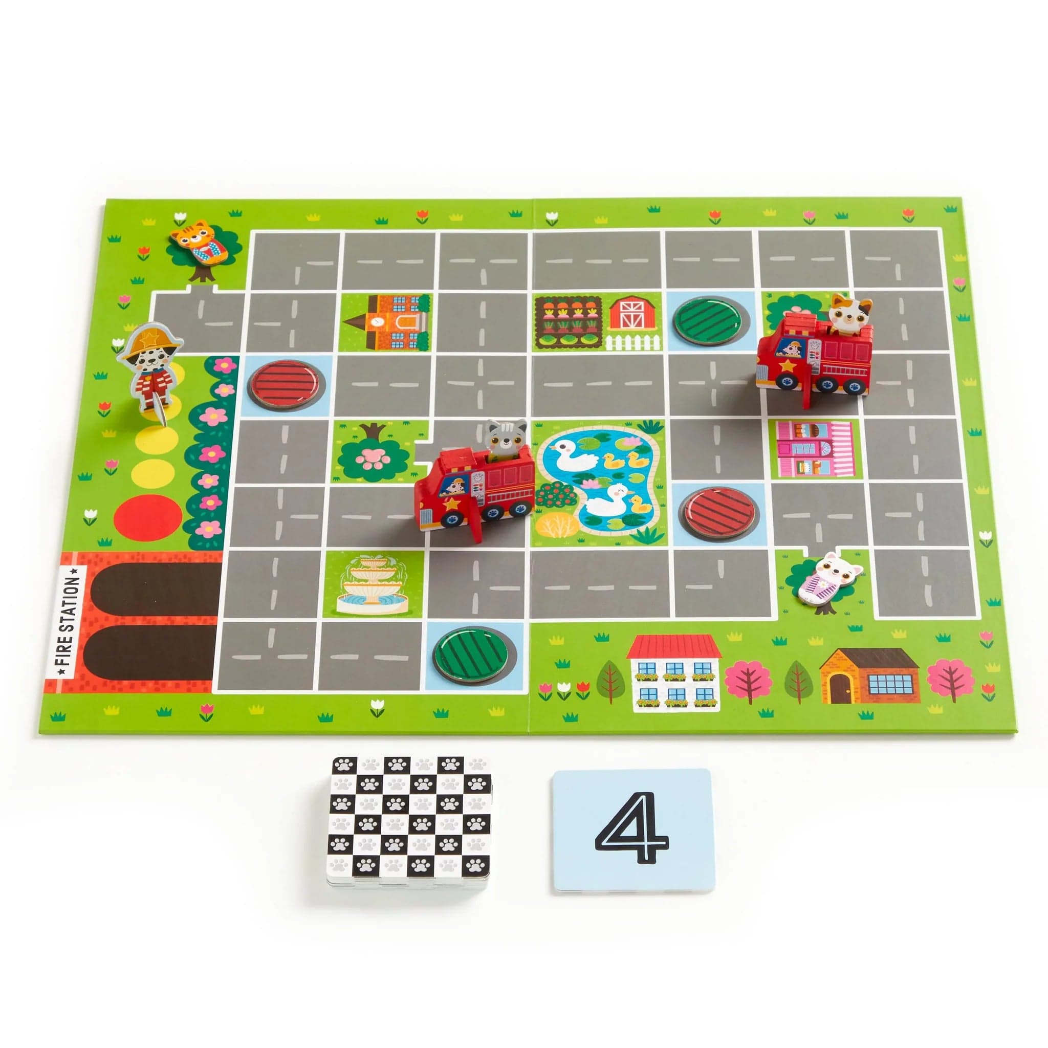 Mudpuppy Toys Fire Engine Rescue! Cooperative Board Game