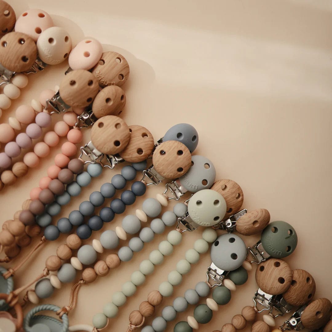 Mushie Baby Accessory Pacifier Clip - Hera Sage