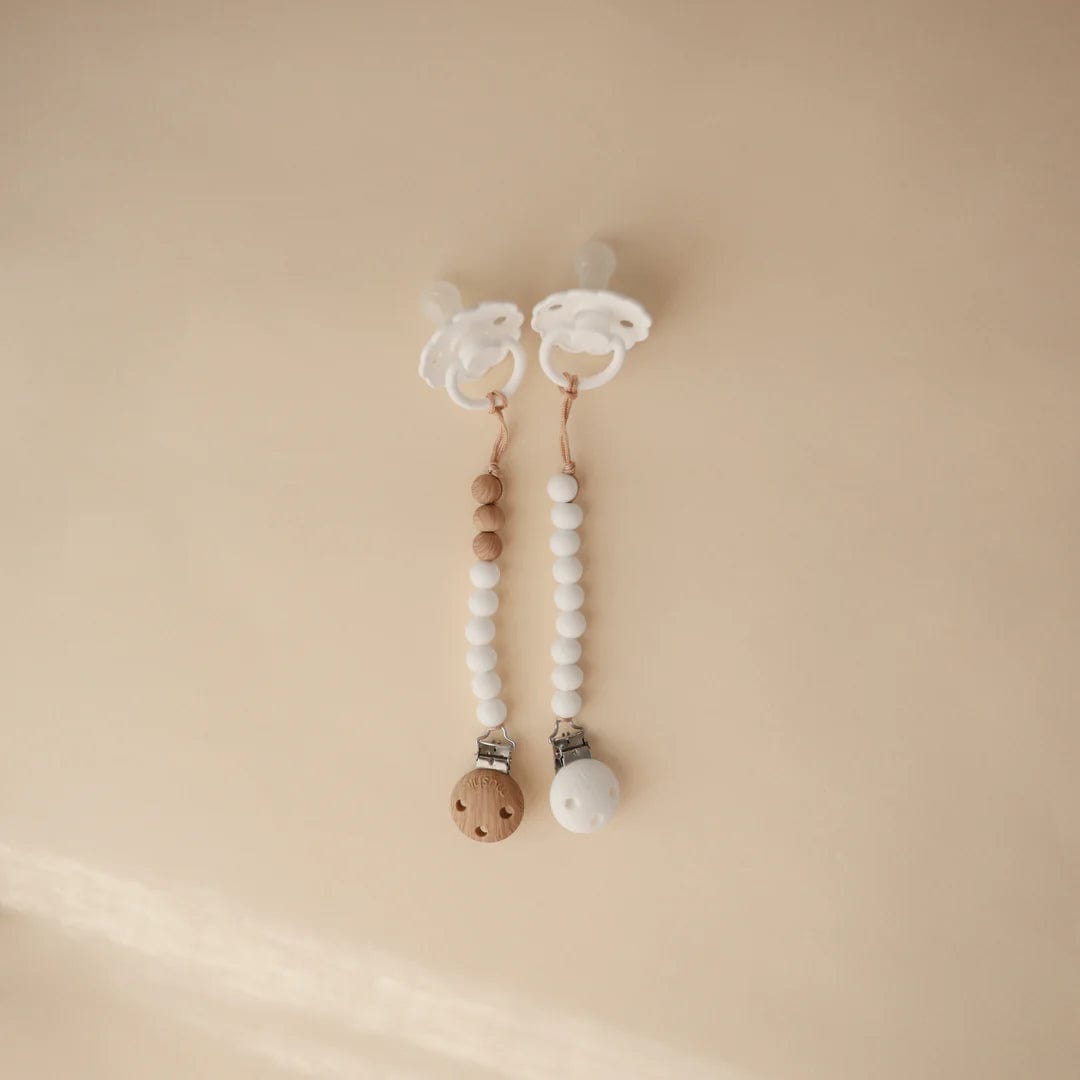 Mushie Baby Accessory Pacifier Clip - Hera Shifting Sand
