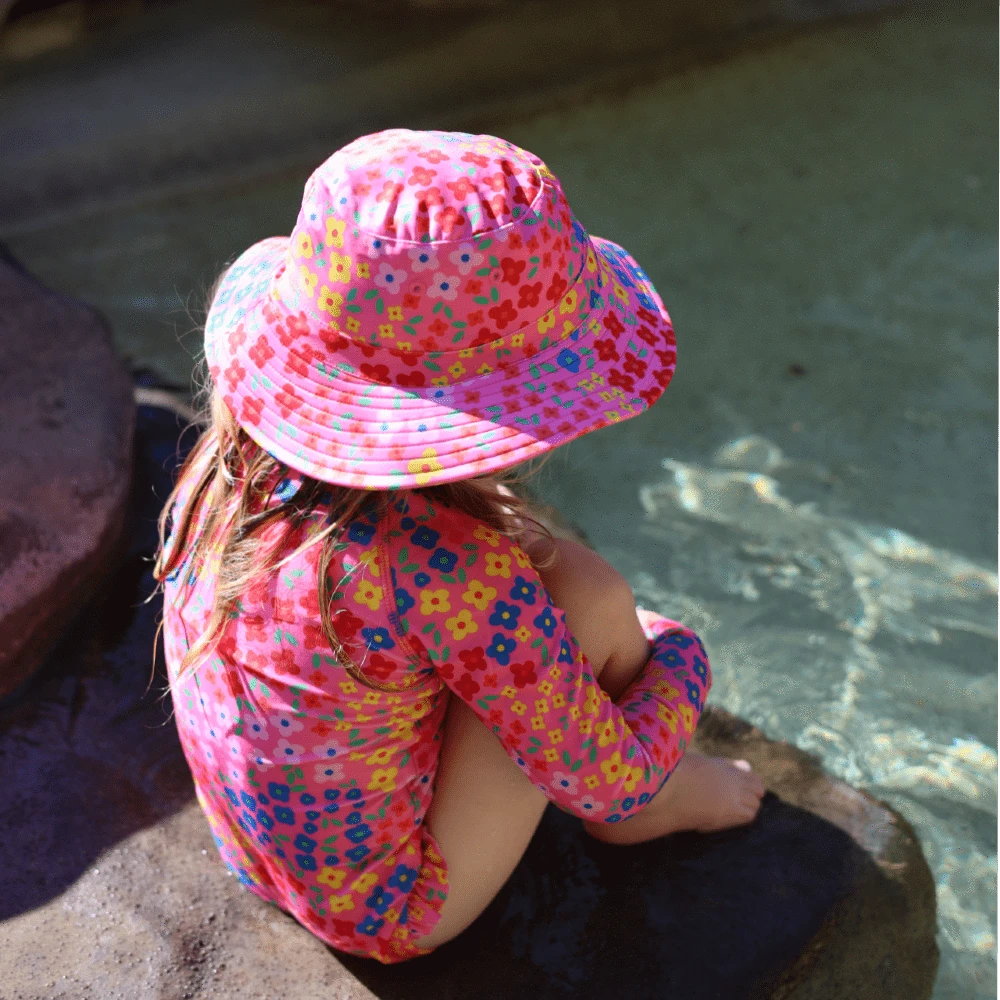 Nestling Accessories Hats Floral Swim Bucket Hat