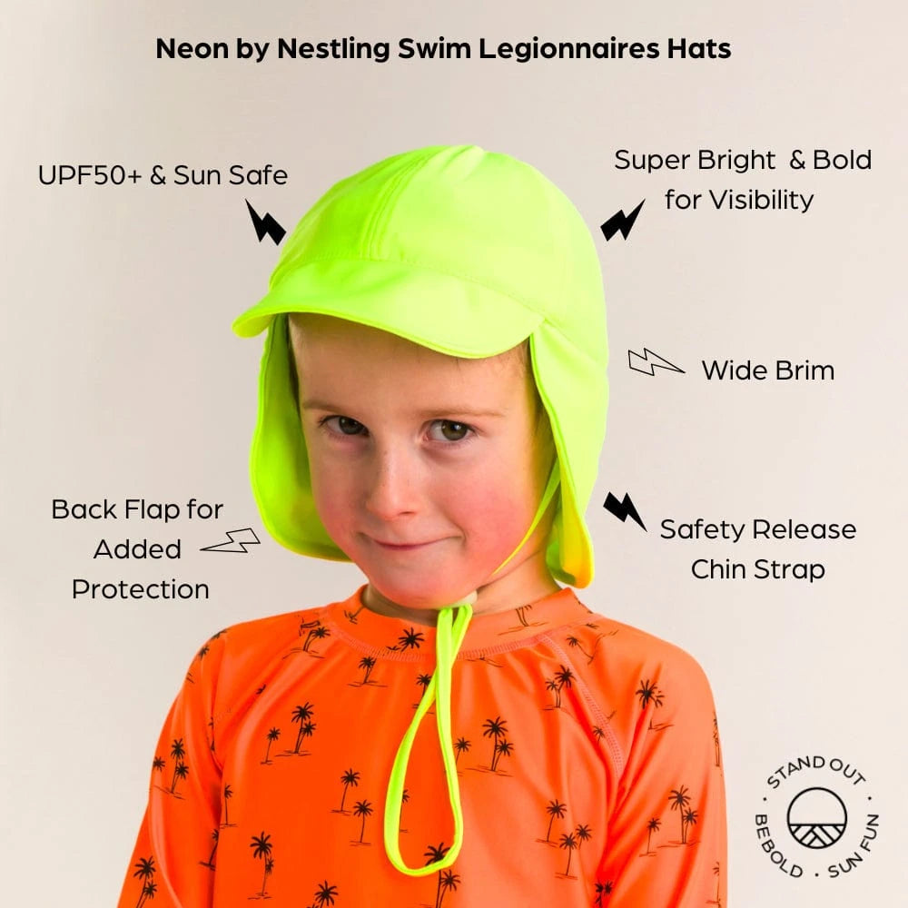 Nestling Accessories Hats Swim Legionnaires Hat Neon Pink